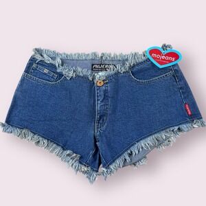 Vtg Y2K 2000's Mo Jeans Low Rise Micro‎ Booty Hot Daisy Dukes Denim Shorts Sz 10